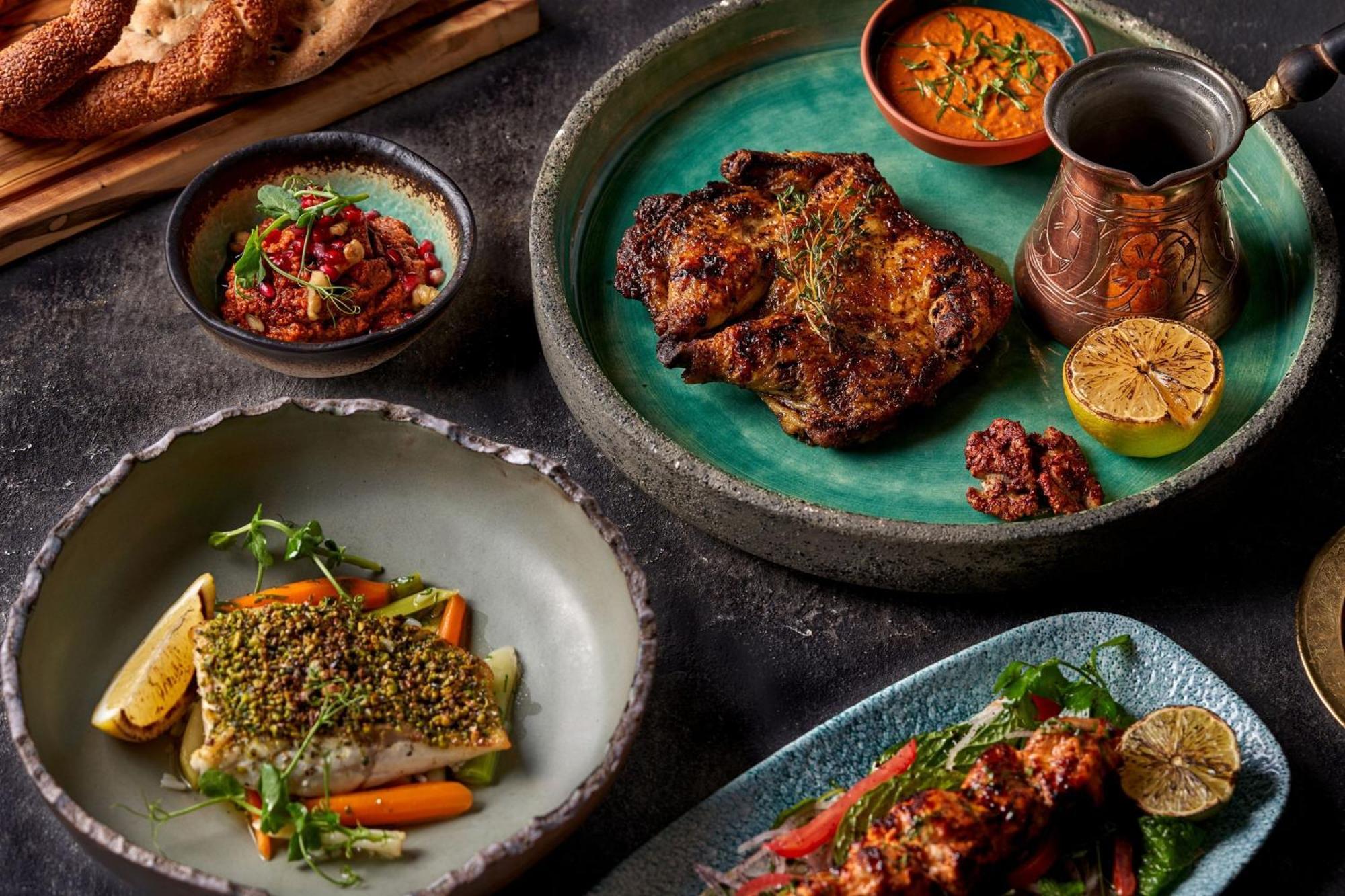 The St. Regis Dubai, The Palm Hotel Bagian luar foto A selection of dishes from the restaurant