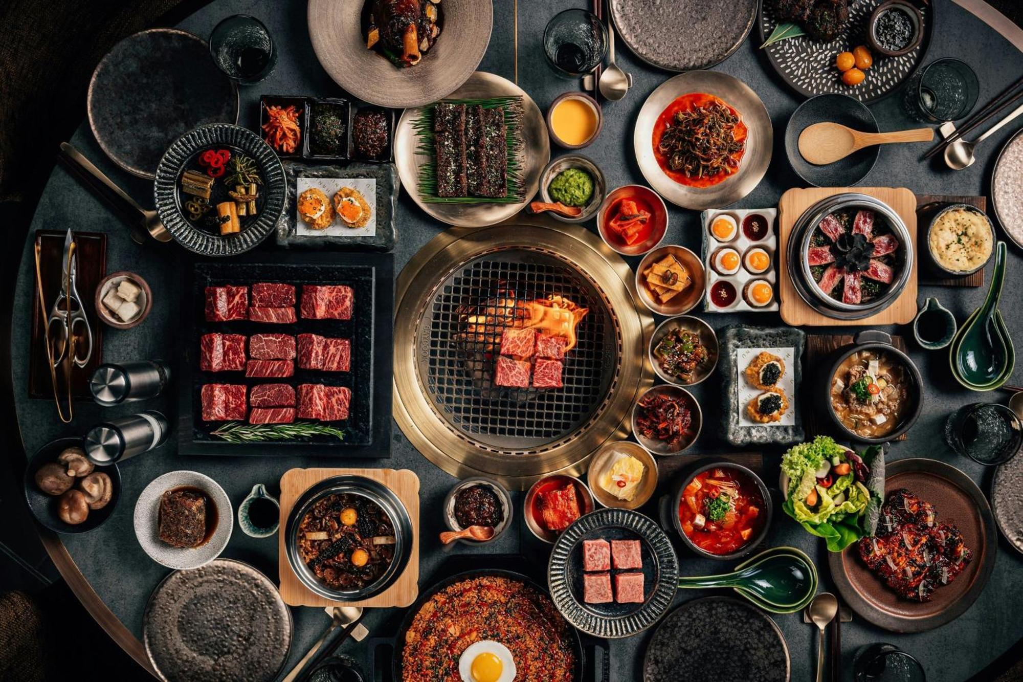 The St. Regis Dubai, The Palm Hotel Bagian luar foto A selection of Korean dishes